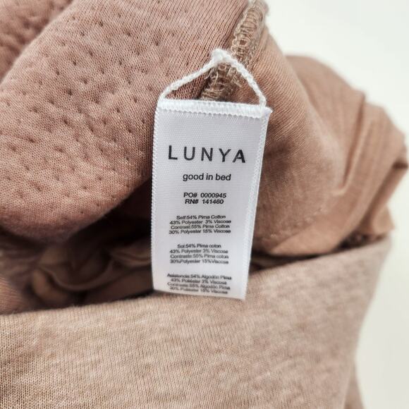 Lunya NEW Restore Double Faced Jogger Sweats in Otium Tan Heather - Picture 6 of 8